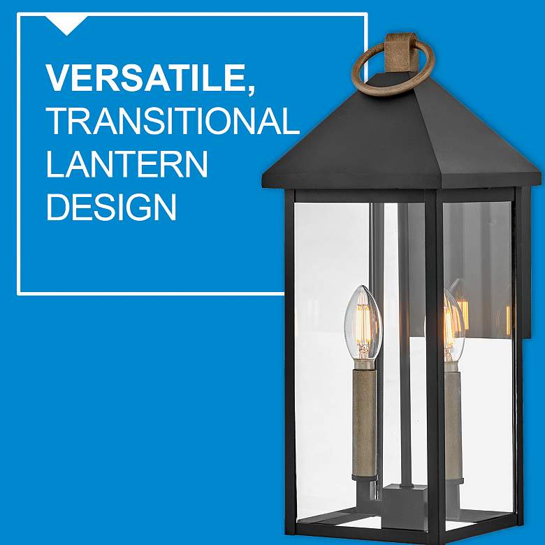 Image 6 Rhett 17 3/4"H Black with Bronze 2-Light Outdoor Wall Light more views
