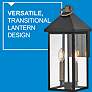 6_Rhett 17 3/4"H Black with Bronze 2-Light Outdoor Wall Light more views