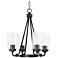 Rhett 18" Wide Black 4-Light Chandelier