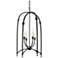 Rhett 21 1/4" Wide Black Iron 4-Light Lantern Pendant