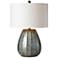 Rhett Galvanized Ribbed Metal Modern Table Lamp