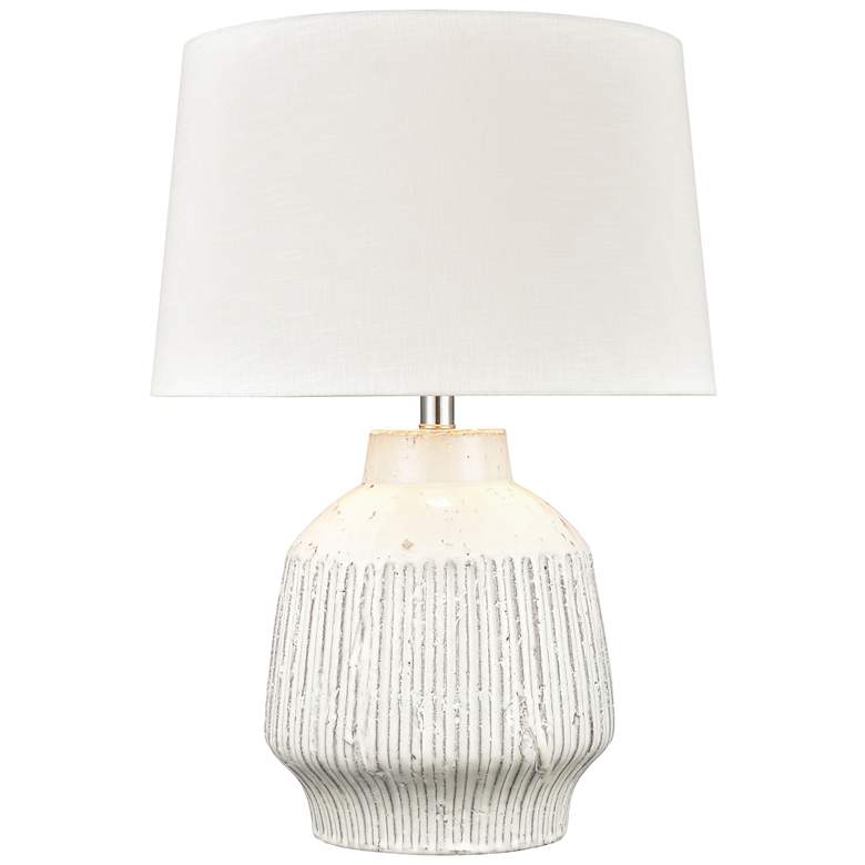 Image 1 Rhoda 24 inch High 1-Light Table Lamp - White