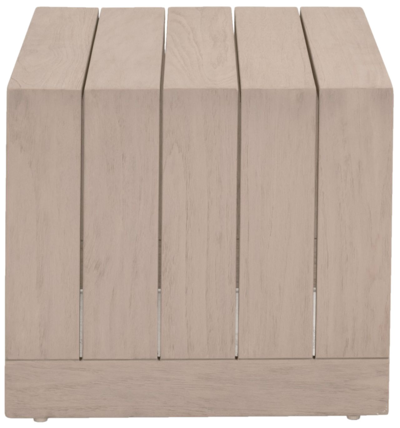 Rhode Outdoor Coffee Table, Oat Flat Rope, Washed Ever Teak