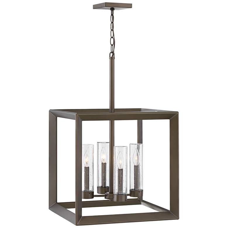 Image 4 Rhodes 18 1/4 inch Wide Warm Bronze 4-Light Outdoor Pendant more views