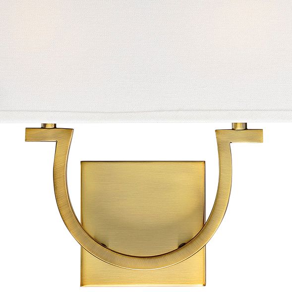 Image 2 Rhodes 2-Light Wall Sconce in Warm Brass more views
