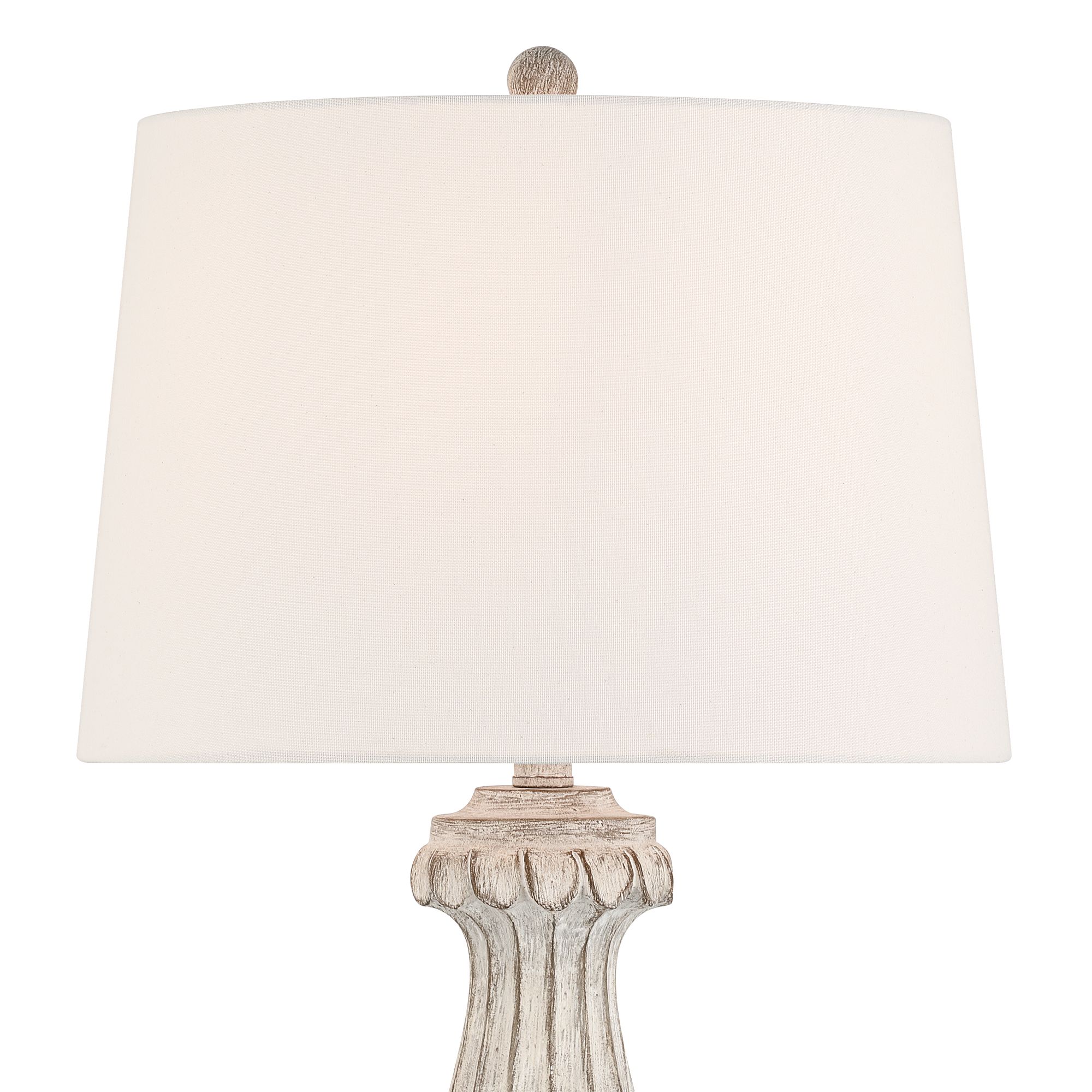 Thumbnail3 of Rhodes 28 1/2" High Distressed White Traditional Table Lamp Set of 2 more views