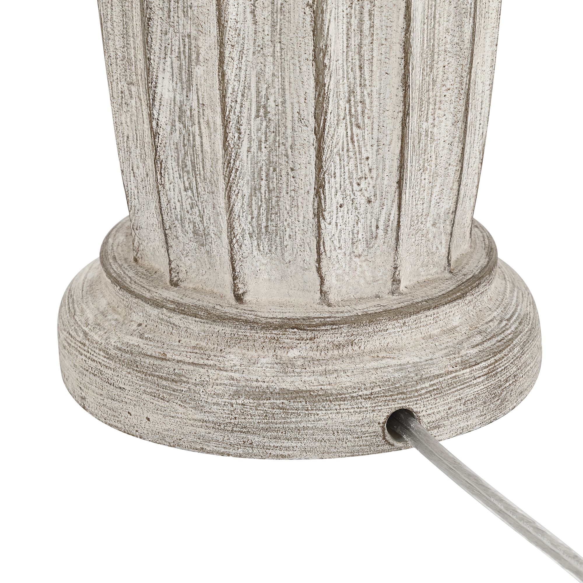 Rhodes 28 1/2" High Distressed White Traditional Table Lamp Set of 2