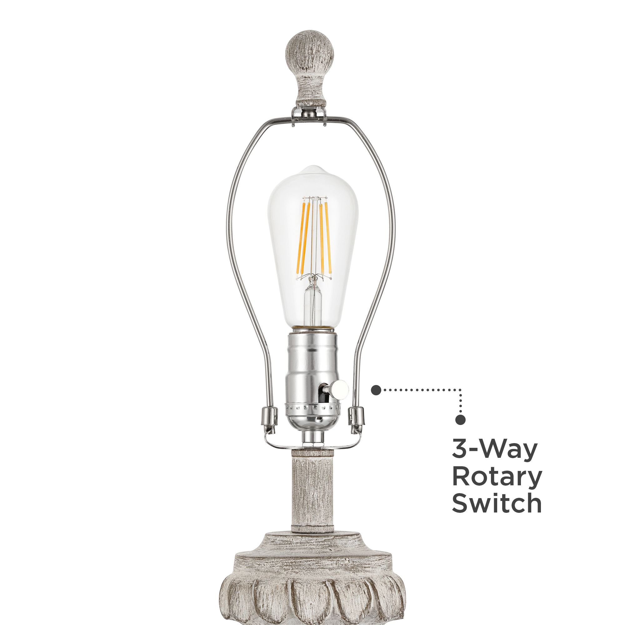 Image 5 Rhodes 28 1/2" High Distressed White Traditional Table Lamp Set of 2 more views