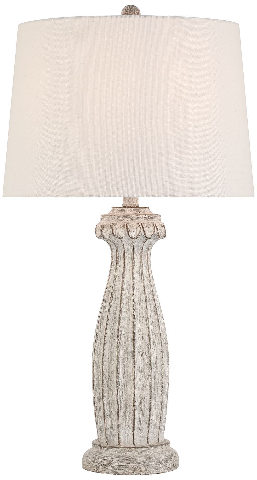 Rhodes 28 1/2" High Distressed White Traditional Table Lamp Set of 2