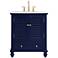 Rhodes 30" Wide Blue 2-Door Single Sink Bathroom Vanity