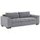 Rhodes 89 3/4" Wide Modern Pebble Stone Gray Parawood Sofa