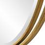 5_Rhodes Metallic Gold Leaf 24 1/4" x 32" Oval Wall Mirror more views