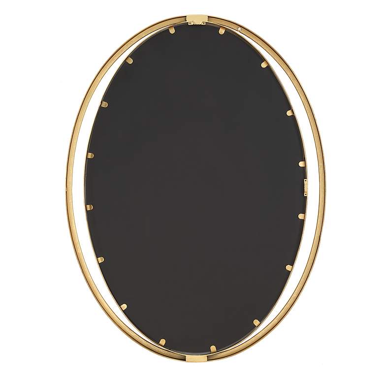 Image 6 Rhodes Metallic Gold Leaf 24 1/4" x 32" Oval Wall Mirror more views