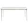 Rhodes Outdoor Dining Table in Snowy Sintered Stone and Porcelain Finish