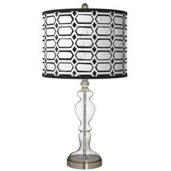 Rhombi Giclee Apothecary Clear Glass Table Lamp