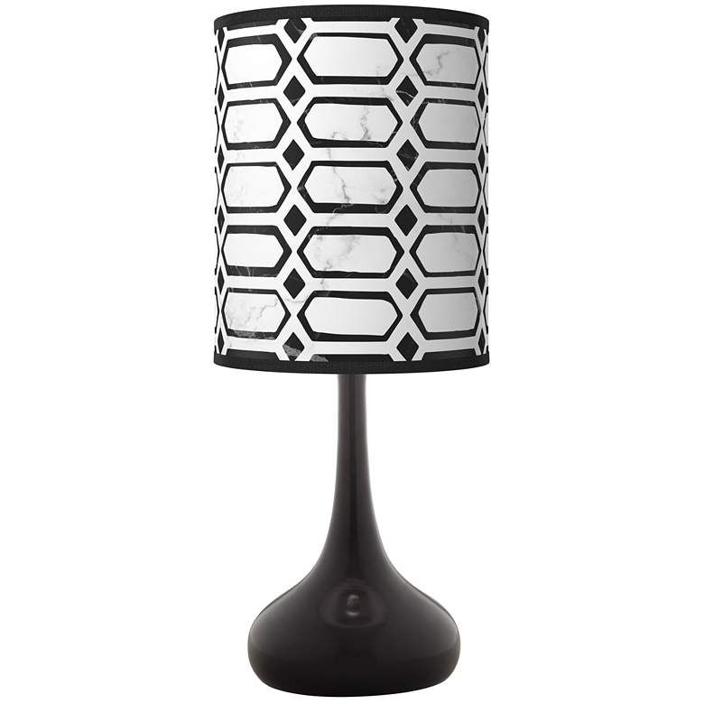 Image 1 Rhombi Giclee Black Droplet Table Lamp