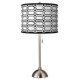 Image1 of Rhombi Giclee Brushed Nickel Table Lamp