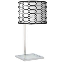 Rhombi Glass Inset Table Lamp
