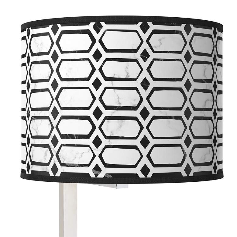 Image 2 Rhombi Glass Inset Table Lamp more views