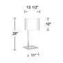 Rhombi Glass Inset Table Lamp
