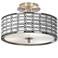 Rhombi Nickel 14" Wide Ceiling Light