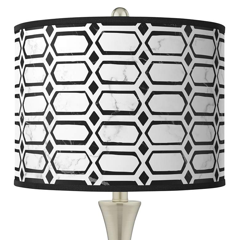 Image 2 Rhombi Trish Brushed Nickel Touch Table Lamps Set of 2 more views