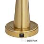 Rhombi Vicki Gold USB Table Lamps Set of 2