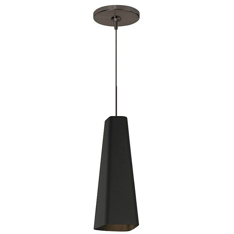 Image 1 Rhonan 4 1/2" Wide Textured Black Freejack Mini Pendant