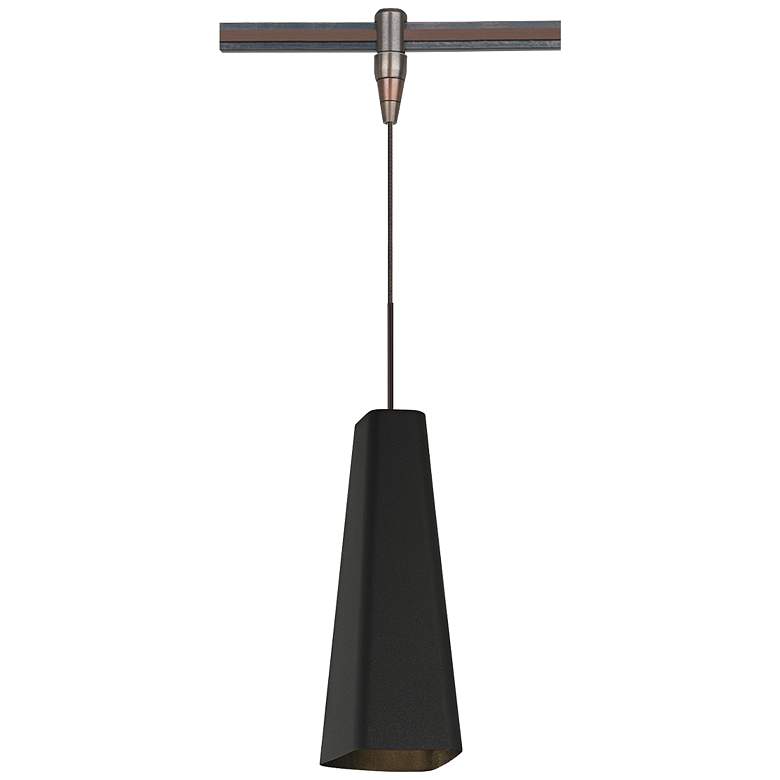 Image 1 Rhonan 4 1/2"W Antique Bronze LED Monorail Mini Pendant