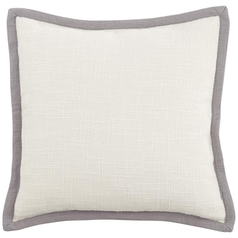 Image 1 Rhonda Silver Trim 20 inch Square Decorative Throw Pillow