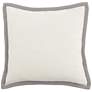 Rhonda Silver Trim 20" Square Decorative Throw Pillow