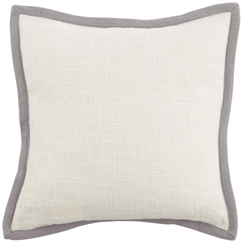 Image 4 Rhonda Silver Trim 20 inch Square Decorative Throw Pillow more views