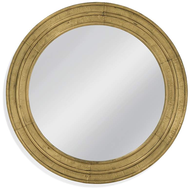 Image 1 Rhone Gold Metal 32" Round Wall Mirror
