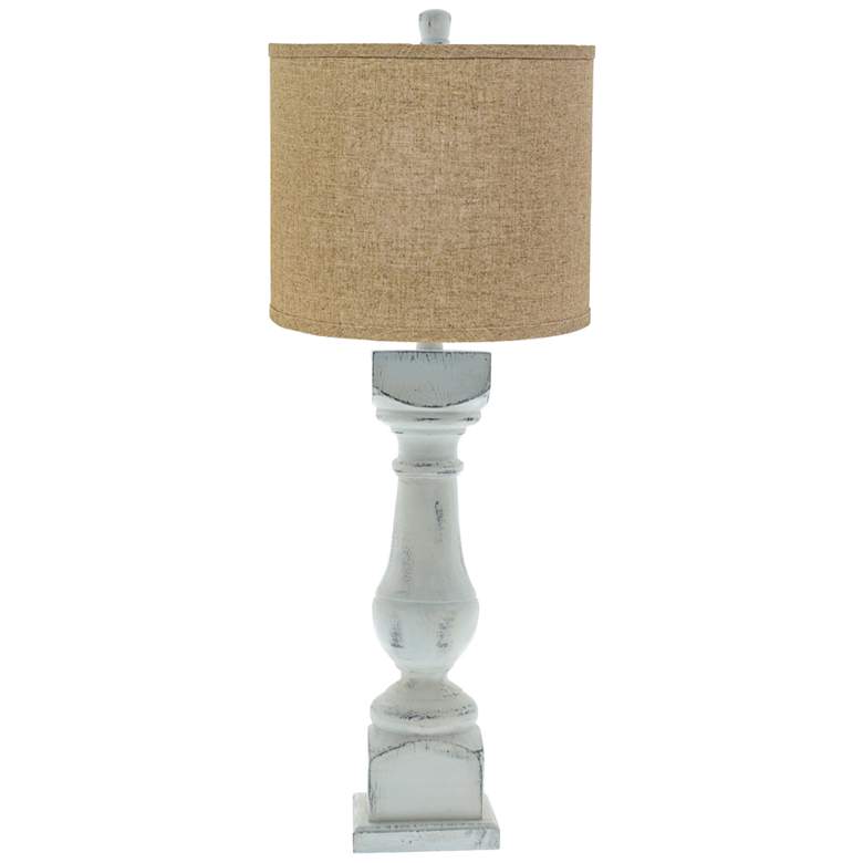 Image 1 Rhone White Table Lamp with Jefferson Linen Shade