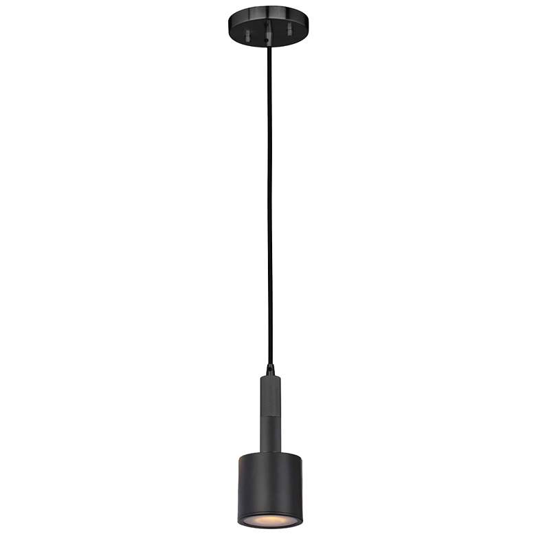 Image 1 Rhoswen 3.5" Wide Matte Black Pendant With Frosted Diffuser
