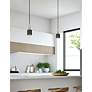 2_Rhoswen 3.5"W Matte Black And Aged Brass Pendant With Frosted Diffuser more views
