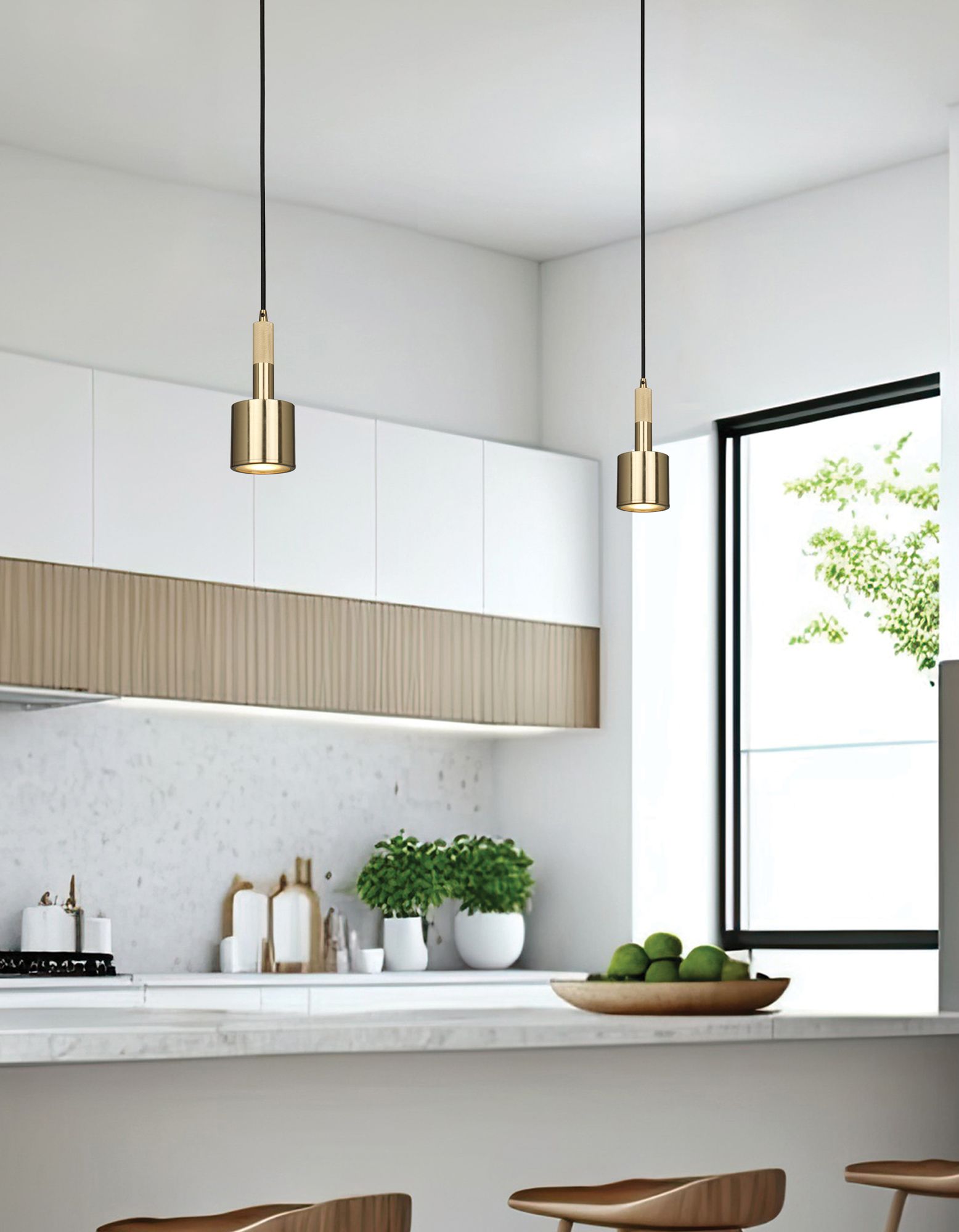Image 2 Rhoswen 3.5" Wide Aged Brass Pendant With Frosted Diffuser more views