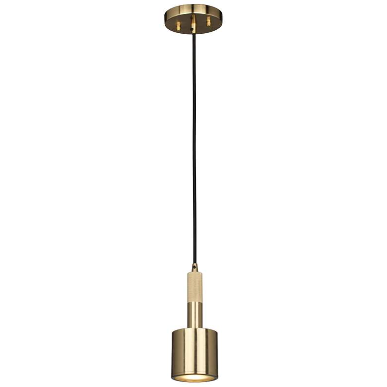 Image 1 Rhoswen 3 1/2" Wide Aged Brass Mini Pendant