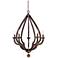 Rhys Collection 26" Wide Wooden Bronze Chandelier