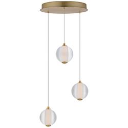 Rhythm 3-Light LED Pendant Gold