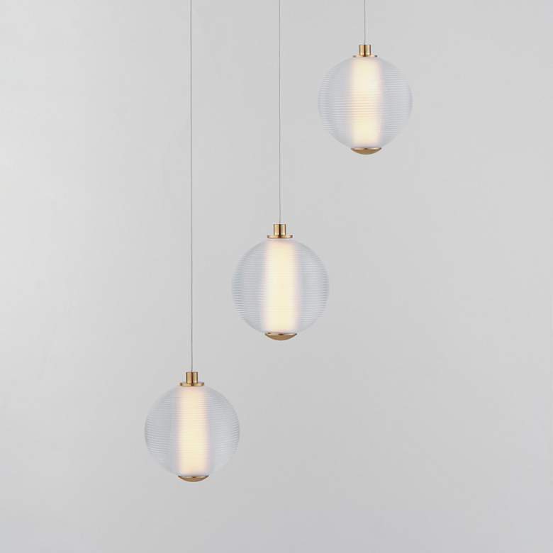 Image 1 Rhythm 3-Light LED Pendant Gold