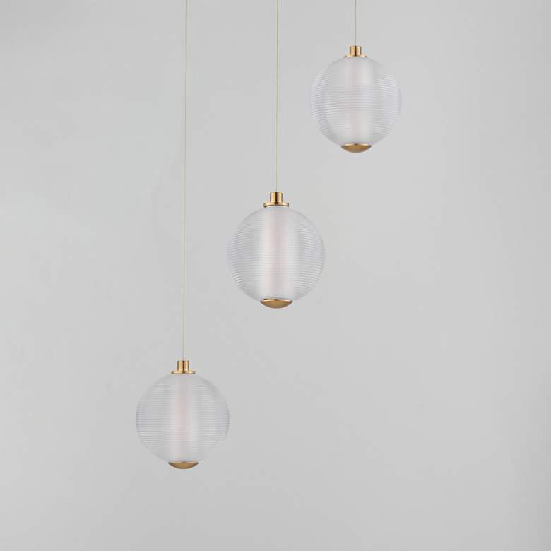 Image 3 Rhythm 3-Light LED Pendant Gold more views