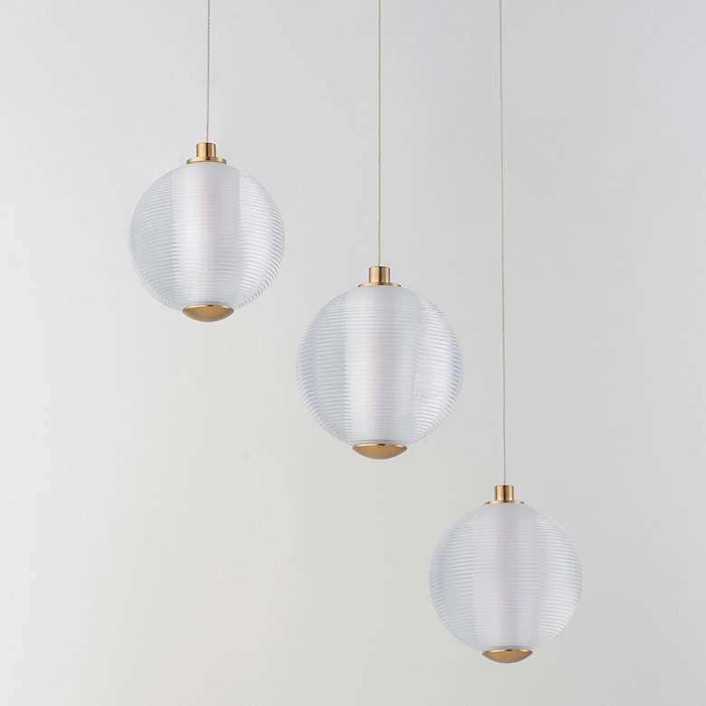 Image 4 Rhythm 3-Light LED Pendant Gold more views