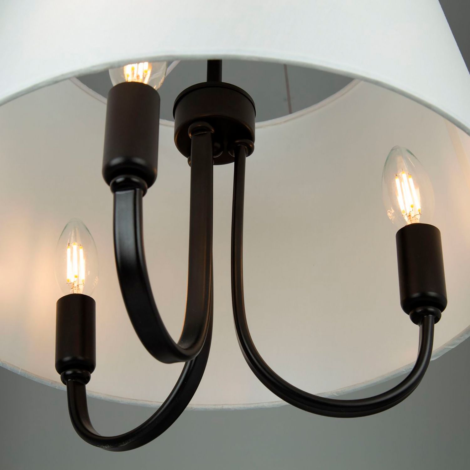 Image 6 Rhythm 3 Light Semi-Flush Mount Black more views