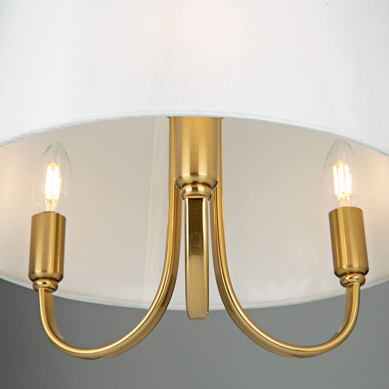Image 3 Rhythm 3 Light Semi-Flush Mount Brushed Gold more views