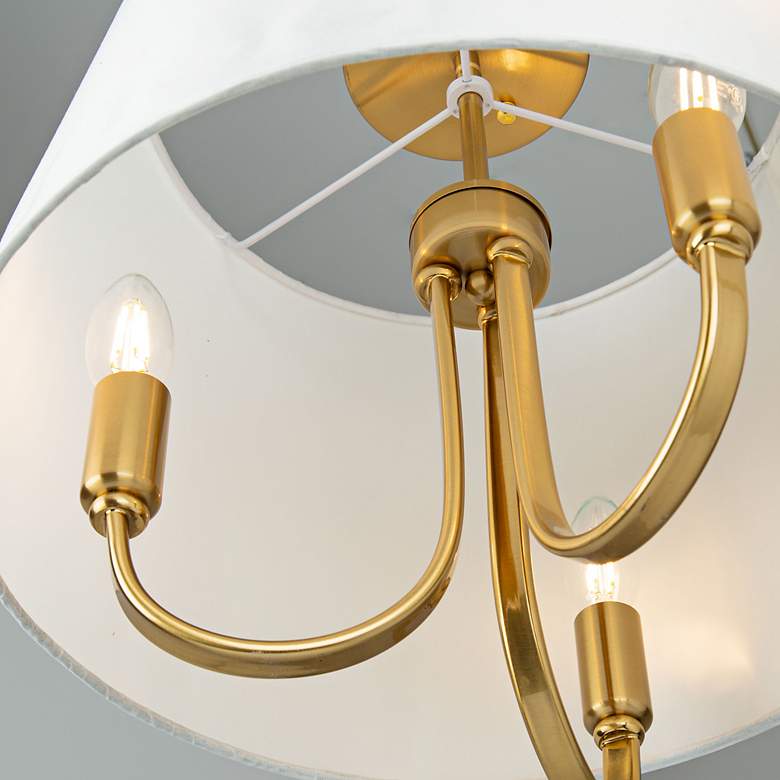 Image 5 Rhythm 3 Light Semi-Flush Mount Brushed Gold more views