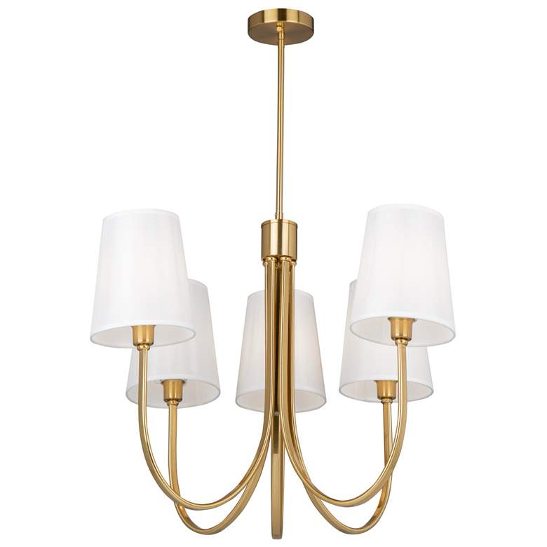 Image 1 Rhythm 5 Light Chandelier Brushed Gold