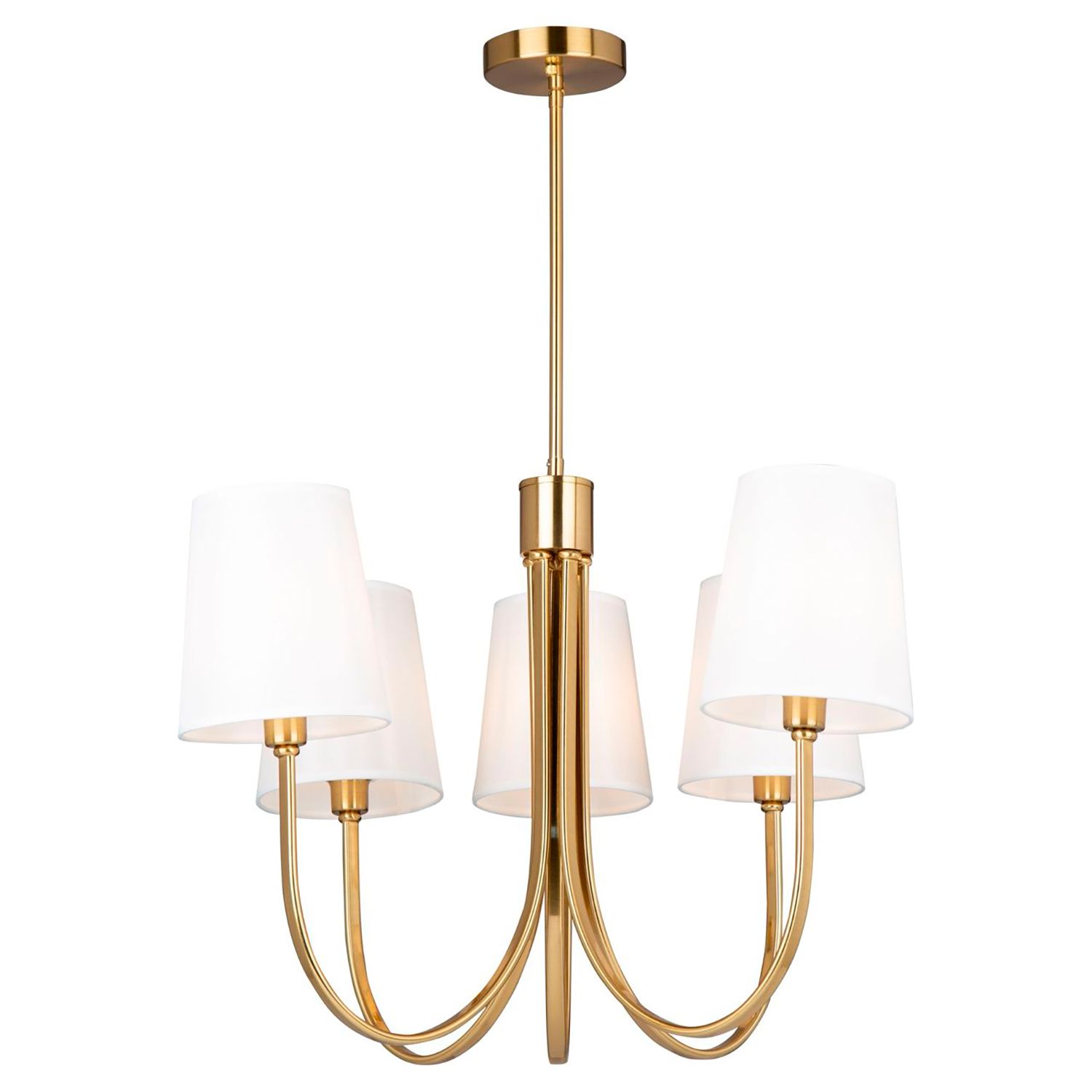Image 2 Rhythm 5 Light Chandelier Brushed Gold more views