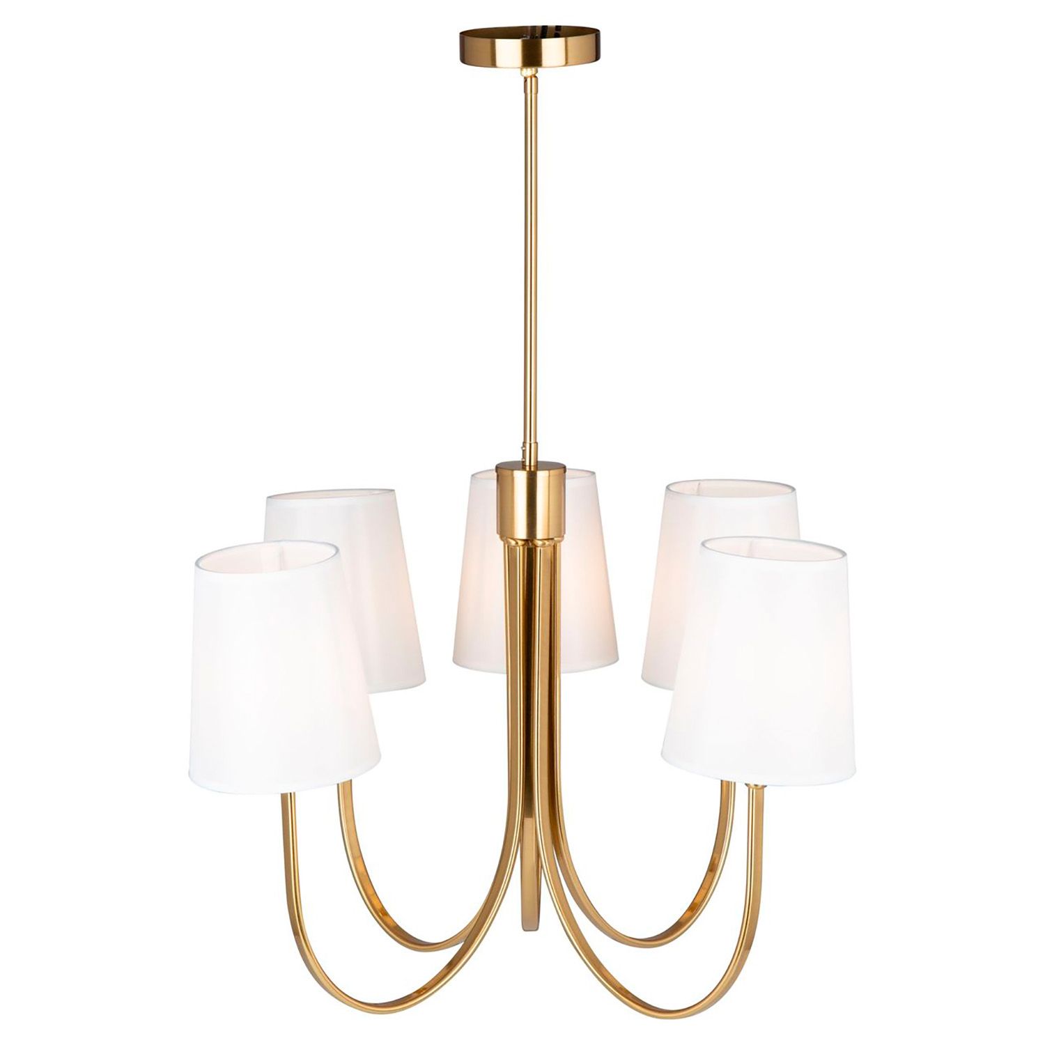 Image 4 Rhythm 5 Light Chandelier Brushed Gold more views