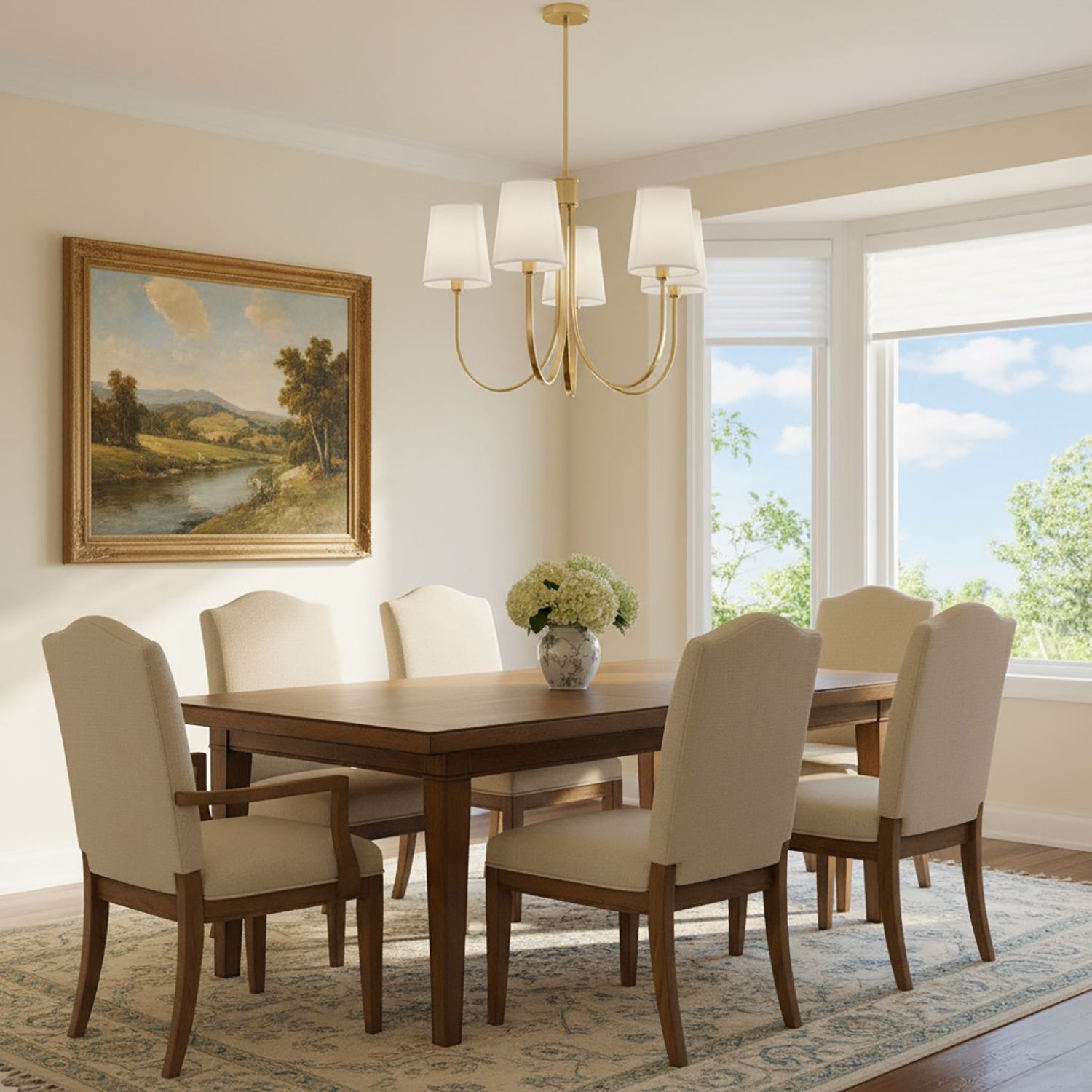 Image 6 Rhythm 5 Light Chandelier Brushed Gold more views